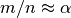 m/n \approx \alpha